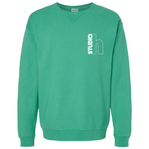 Unisex Hanes ComfortWash Unisex Crew Sweatshirt -- Rich Green Grass