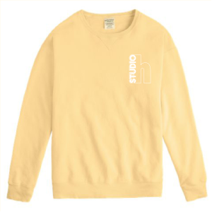 Unisex Hanes ComfortWash Unisex Crew Sweatshirt -- Summer Squash