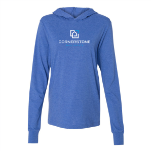 Men/Unisex Bella Canvas Unisex Jersey Long Sleeve Hoodie T-Shirt -- Heather True Royal