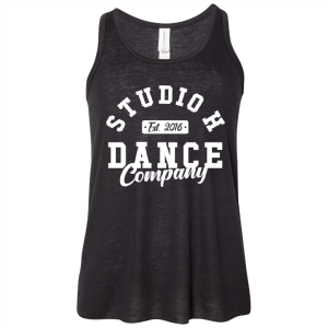 Youth Bella Canvas Youth Flowy Racerback Tank -- Black