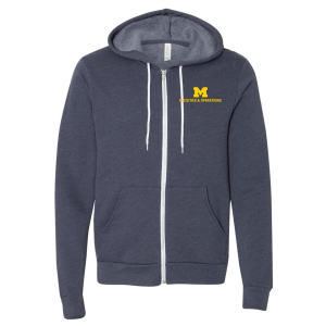 Men/Unisex Bella Canvas Soft Full-Zip Hooded Sweatshirt -- Heather Navy, $47