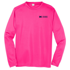 Men/Unisex Sport Tek Long Sleeve Wicking Competitor Tee -- Neon Pink, $12
