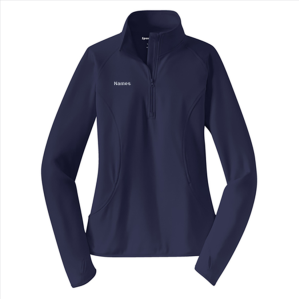Ladies Sport Tek Sport Wick Stretch Half Zip Pullover -- True Navy