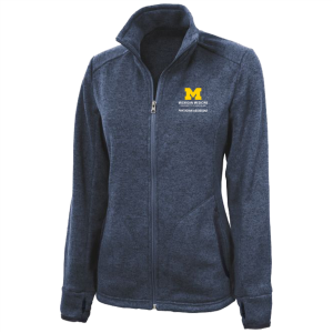 Ladies Charles River Heathered Fleece Jacket -- Blue Heather