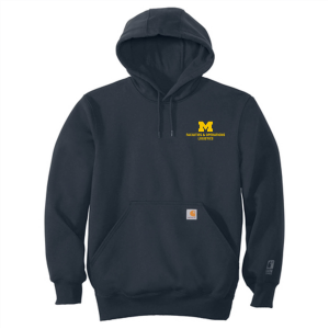 Men/Unisex Carhartt Rain Defender Paxton Heavyweight Hooded Sweatshirt -- New Navy, Logistics, $78
