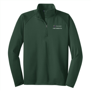 Men/Unisex Sport Tek Sport Wick Stretch Half Zip Pullover -- Forest Green