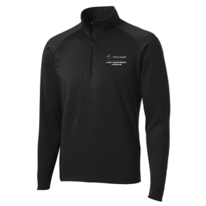 Men/Unisex Sport Tek Sport Wick Stretch Half Zip Pullover -- Black