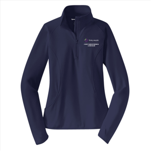 Ladies Sport Tek Sport Wick Stretch Half Zip Pullover -- True Navy