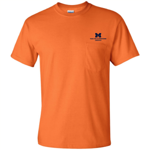Men/Unisex Gildan Ultra Cotton T-Shirt with Pocket -- Safety Orange, Logistics, $18