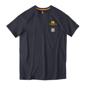 Men/Unisex Carhartt Force Cotton Delmont Short Sleeve T-Shirt -- Navy, Logistics, $39