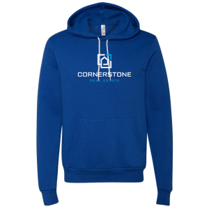 Men/Unisex Bella Canvas Unisex Poly-Cotton Fleece Pullover Hooded Sweatshirt -- True Royal