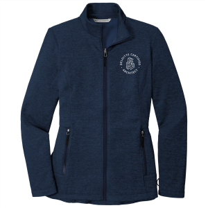 Women's Port Authority Collective Striated Fleece Jacket -- River Blue Navy Heather