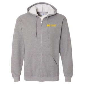 Men/Unisex Gildan Full Zip Hooded Sweatshirt -- Graphite Heather, $33