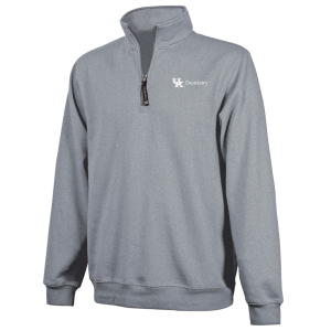 Men/Unisex Charles River Crosswind Quarter Zip Sweatshirt -- Oxford Heather
