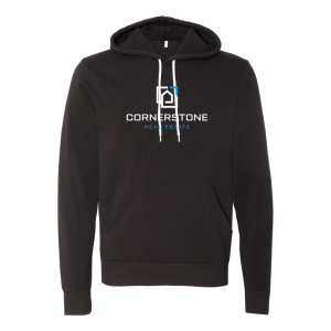 Men/Unisex Bella Canvas Unisex Poly-Cotton Fleece Pullover Hooded Sweatshirt -- Black