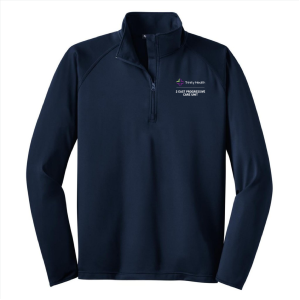 Men/Unisex Sport Tek Sport Wick Stretch Half Zip Pullover -- True Navy