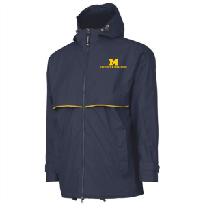 Men/Unisex Charles River New England Rain Jacket -- Navy / Yellow, $71