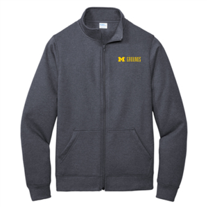 Men/Unisex Port and Company Core Fleece Cadet Full-Zip Sweatshirt -- Heather Navy, $33