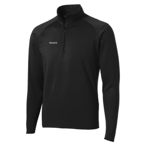 Men/Unisex Sport Tek Sport Wick Stretch Half Zip Pullover -- Black