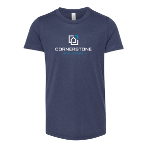 Youth Bella Canvas Youth Triblend Jersey Short Sleeve Tee -- Solid Navy Triblend