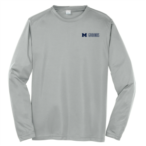 Men/Unisex Sport Tek Long Sleeve Wicking Competitor Tee -- Silver, $12