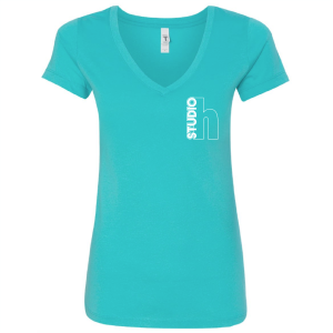Ladies Next Level Ladies Ideal V-Neck Tee -- Tahiti Blue