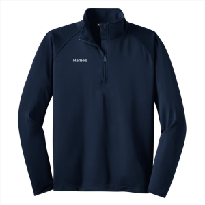 Men/Unisex Sport Tek Sport Wick Stretch Half Zip Pullover -- True Navy