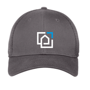 Men/Unisex New Era Stretch Mesh Hat -- Charcoal / Charcoal -- Logo Only