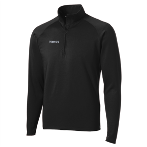 Men/Unisex Sport Tek Sport Wick Stretch Half Zip Pullover -- Black