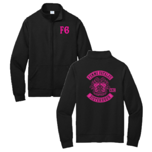 Men/Unisex Port and Company Core Fleece Cadet Full-Zip Sweatshirt -- Jet Black