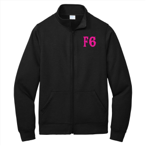 Men/Unisex Port and Company Core Fleece Cadet Full-Zip Sweatshirt -- Jet Black
