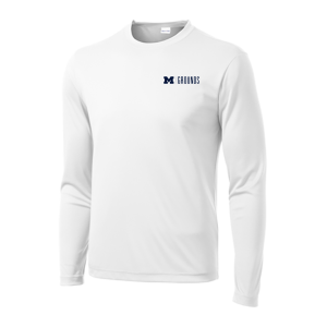 Men/Unisex Sport Tek Long Sleeve Wicking Competitor Tee -- White, $12