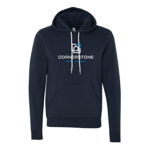 Men/Unisex Bella Canvas Unisex Poly-Cotton Fleece Pullover Hooded Sweatshirt -- Navy