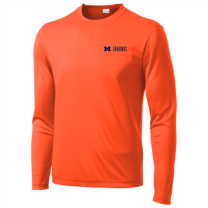 Men/Unisex Sport Tek Long Sleeve Wicking Competitor Tee -- Neon Orange, $12