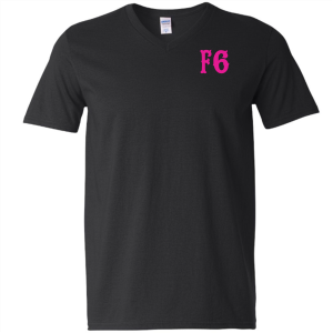 Men/Unisex Gildan SoftStyle V Neck T Shirt -- Black