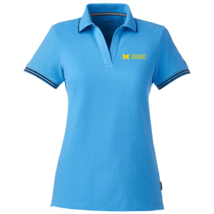 Ladies Nautica Deck Polo -- Azure Blu / Nt Nv, $55