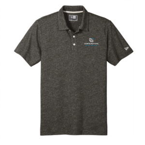 Men/Unisex New Era Slub Twist Polo -- Black Twist