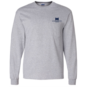 Men/Unisex Gildan Long Sleeve Pocket Tee -- Sport Grey, Logistics, $21
