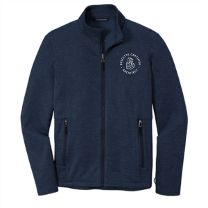 Men/Unisex Port Authority Collective Striated Fleece Jacket -- River Blue Navy Heather