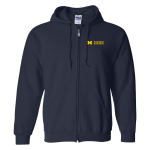 Men/Unisex Gildan Full Zip Hooded Sweatshirt -- Navy, $33