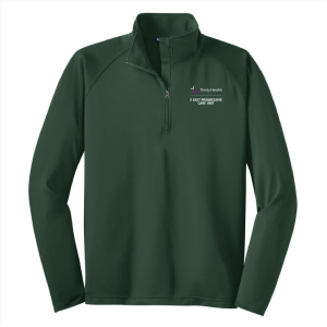 Men/Unisex Sport Tek Sport Wick Stretch Half Zip Pullover -- Forest Green
