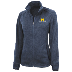 Ladies Charles River Heathered Fleece Jacket -- Navy Heather, $55