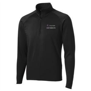 Men/Unisex Sport Tek Sport Wick Stretch Half Zip Pullover -- Black