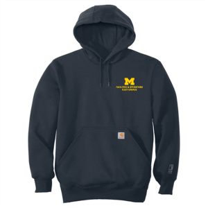 Men/Unisex Carhartt Rain Defender Paxton Heavyweight Hooded Sweatshirt -- New Navy, Fleet Garage, $78