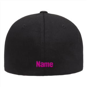 Men/Unisex Yupoong Flexfit Mid Profile Hat -- Black