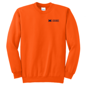 Men/Unisex Port and Company Tall Ultimate Crewneck Sweatshirt -- Safety Orange, $22