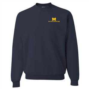 Men/Unisex Jerzees 8 Oz., 50/50 Nublend Fleece Crewneck Sweatshirt -- J Navy, $27
