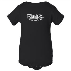 Blind Pig 1 - INFANT Rabbit Skins Lap Shoulder Onesie -- Black