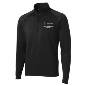 Men/Unisex Sport Tek Sport Wick Stretch Half Zip Pullover -- Black