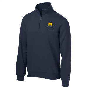 Men/Unisex Sport Tek Quarter Zip Sweatshirt -- True Navy, $34